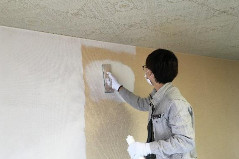 クロスアート施工の様子